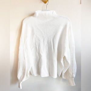 Pink Lily off white mock neck sweater